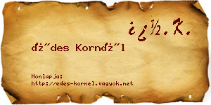 Édes Kornél névjegykártya