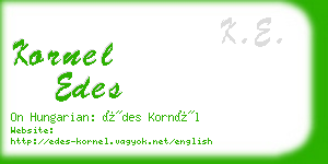 kornel edes business card